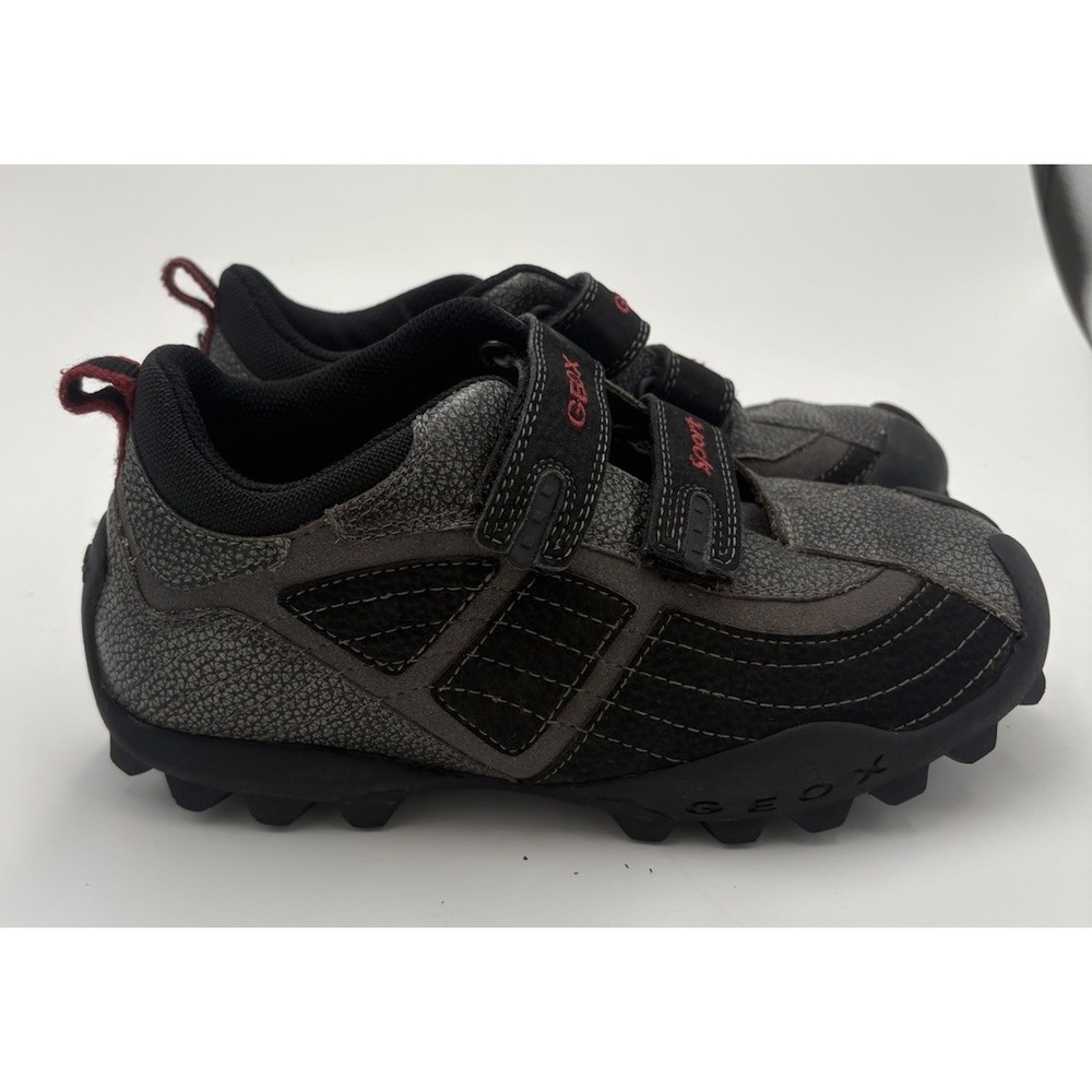 Geox Youth Respira‎ Hook And Loop Shoes Black Grey Red 3